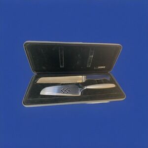 HOFFRITZ platinum series KNIFE & Cake/Pie SERVING Set stainless steel w/ Case‎
